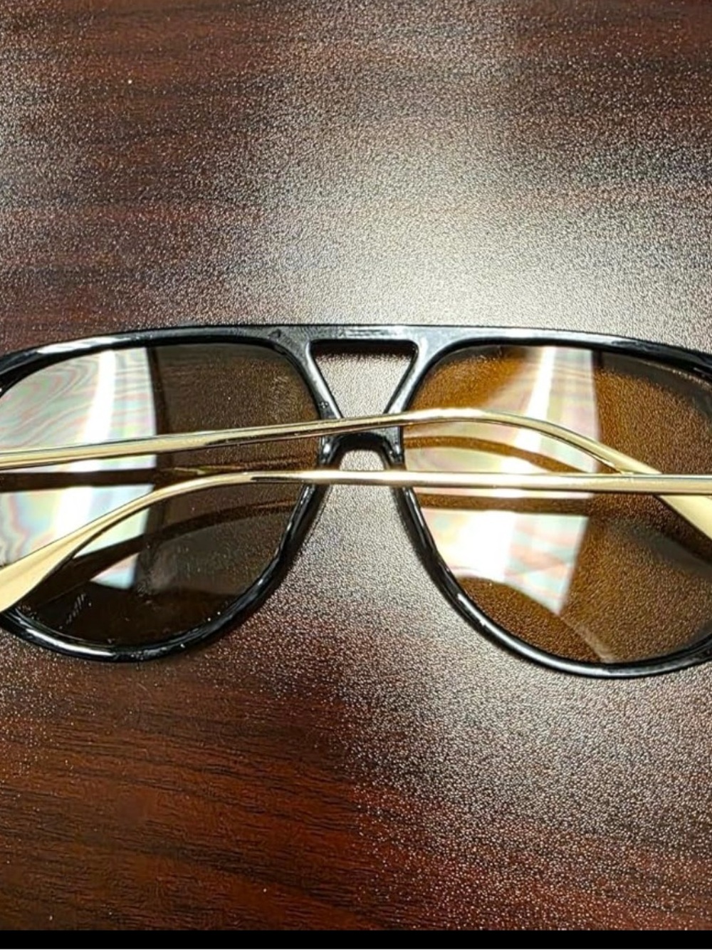 Women’s Black Frame Sunglasses with Amber Lenses - Picture 4 of 4